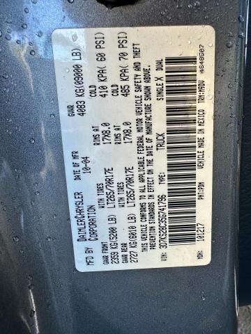 Photo 10 from auction – 2005 DODGE RAM 2500 S with VIN 3D7KS28C35G741796