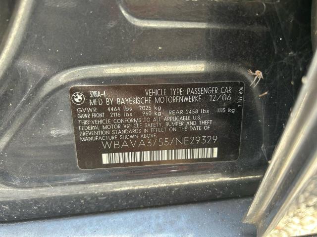Photo 10 from auction – 2007 BMW 328 I with VIN WBAVA37557NE29329