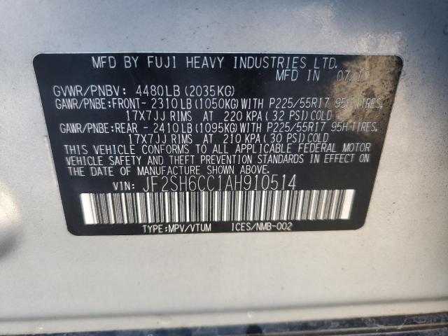 Photo 14 from auction – 2010 SUBARU FORESTER 2 with VIN JF2SH6CC1AH910514
