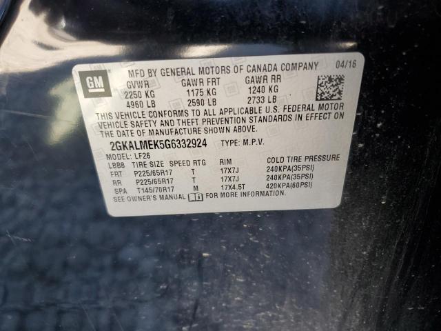 Photo 14 from auction – 2016 GMC TERRAIN SL with VIN 2GKALMEK5G6332924