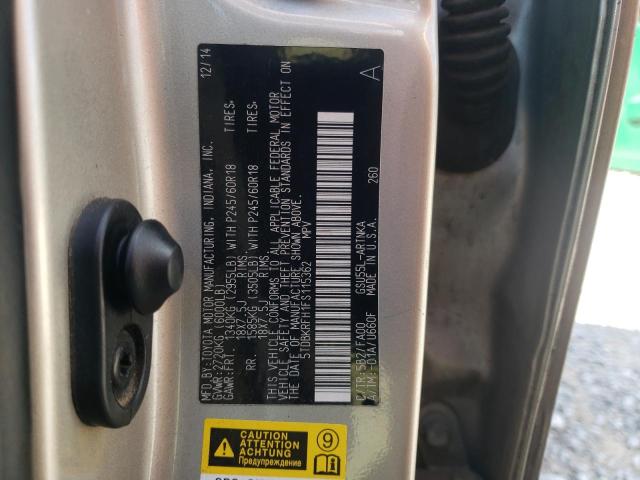 Photo 14 from auction – 2015 TOYOTA HIGHLANDER with VIN 5TDBKRFH1FS115362