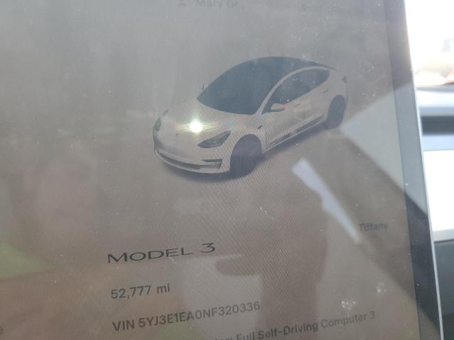 Photo 9 from auction – 2022 TESLA MODEL 3 with VIN 5YJ3E1EA0NF320336