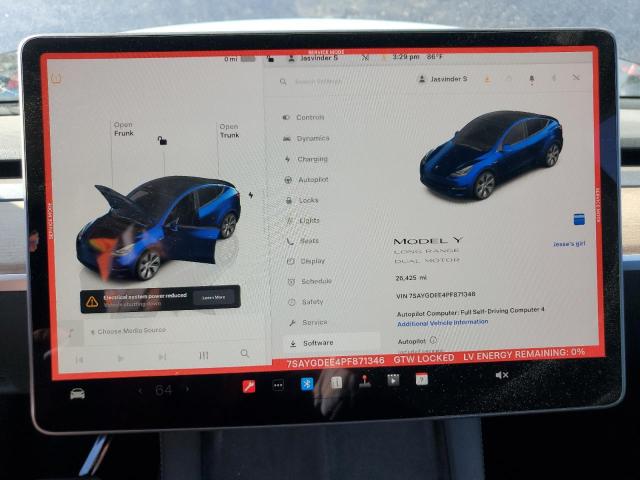 Photo 9 from auction – 2023 TESLA MODEL Y with VIN 7SAYGDEE4PF871346
