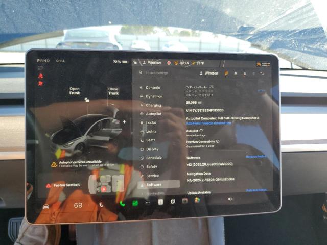 Photo 9 from auction – 2022 TESLA MODEL 3 with VIN 5YJ3E1EB3NF313633