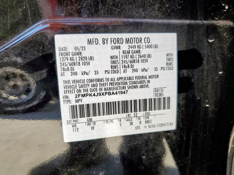 Photo 14 from auction – 2023 FORD EDGE SEL with VIN 2FMPK4J9XPBA41947