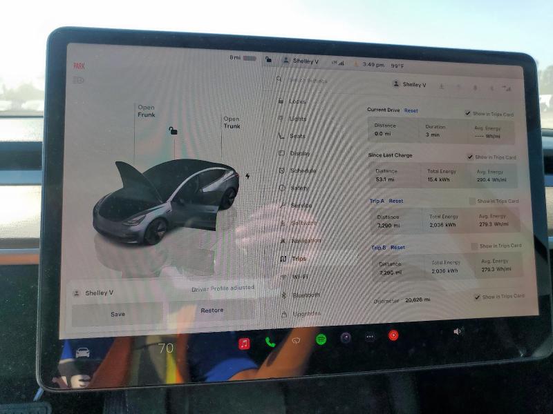 Photo 9 from auction – 2023 TESLA MODEL 3 with VIN 5YJ3E1EA2PF549314