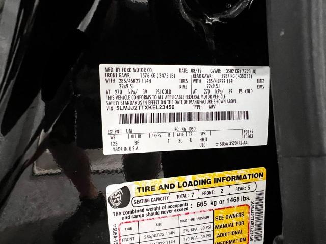 Photo 10 from auction – 2019 LINCOLN NAVIGATOR with VIN 5LMJJ2TTXKEL23456