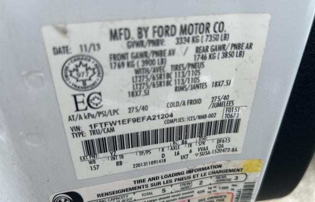 Photo 10 from auction – 2014 FORD F150 SUPER with VIN 1FTFW1EF9EFA21204