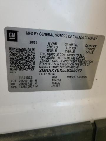 Photo 14 from auction – 2020 CHEVROLET EQUINOX PR with VIN 2GNAXYEX5L6155070