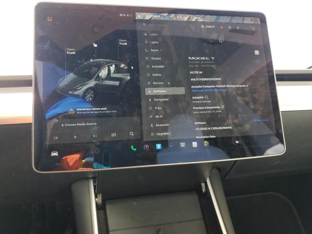 Photo 9 from auction – 2020 TESLA MODEL Y with VIN 5YJYGDEE1LF022976