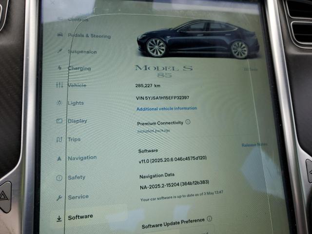 Photo 9 from auction – 2014 TESLA MODEL S with VIN 5YJSA1H15EFP32397