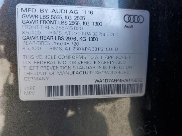 Photo 14 from auction – 2017 AUDI Q5 PREMIUM with VIN WA1D7AFP4HA076862