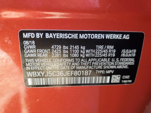 Photo 14 from auction – 2018 BMW X2 XDRIVE2 with VIN WBXYJ5C36JEF80187