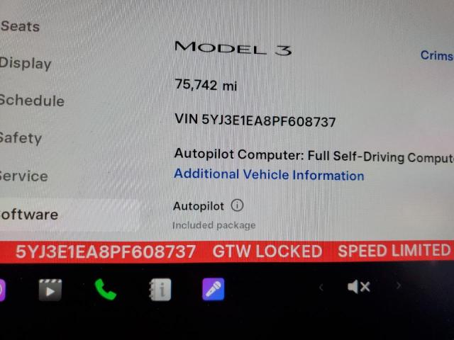 Photo 9 from auction – 2023 TESLA MODEL 3 with VIN 5YJ3E1EA8PF608737