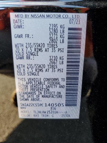 Photo 14 from auction – 2023 NISSAN MURANO SL with VIN 5N1AZ2CS5PC140505
