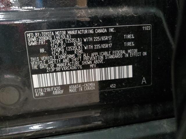 Photo 14 from auction – 2024 TOYOTA RAV4 XLE with VIN 2T3P1RFVXRC408776