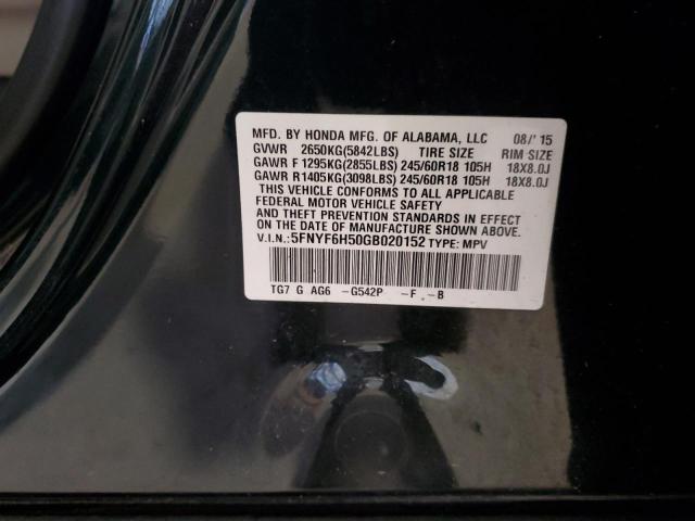 Photo 14 from auction – 2016 HONDA PILOT EXL with VIN 5FNYF6H50GB020152