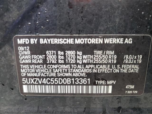 Photo 14 from auction – 2013 BMW X5 XDRIVE3 with VIN 5UXZV4C55D0B13361