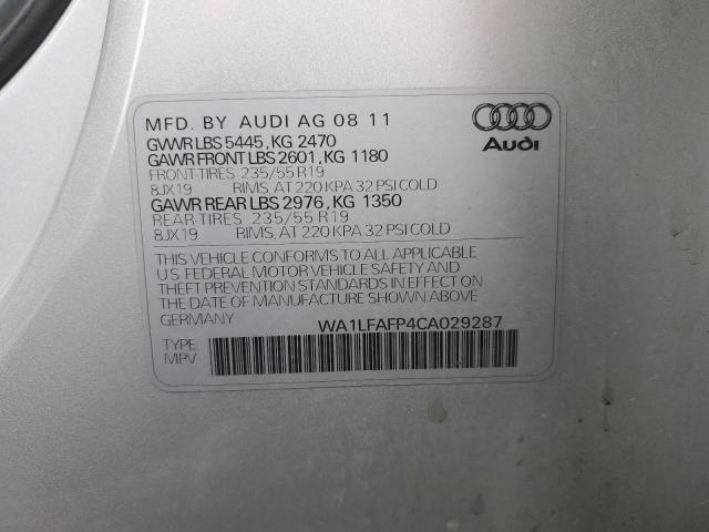 Photo 14 from auction – 2012 AUDI Q5 PREMIUM with VIN WA1LFAFP4CA029287
