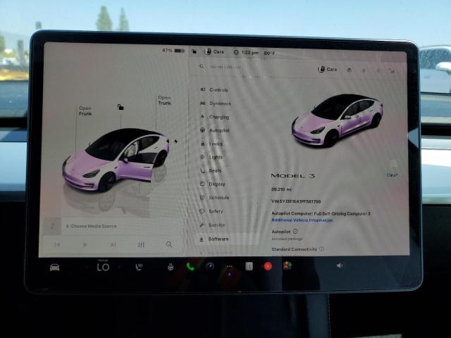 Photo 9 from auction – 2023 TESLA MODEL 3 with VIN 5YJ3E1EA1PF581798
