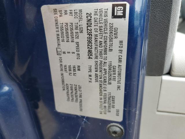 Photo 14 from auction – 2009 CHEVROLET EQUINOX LS with VIN 2CNDL23F896224654