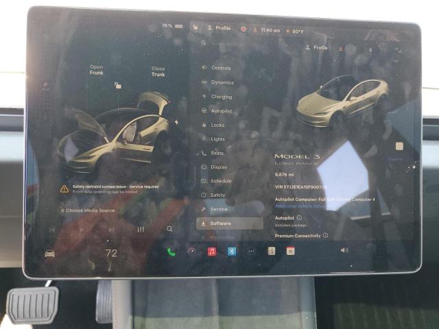 Photo 9 from auction – 2025 TESLA MODEL 3 with VIN 5YJ3E1EA1SF900738