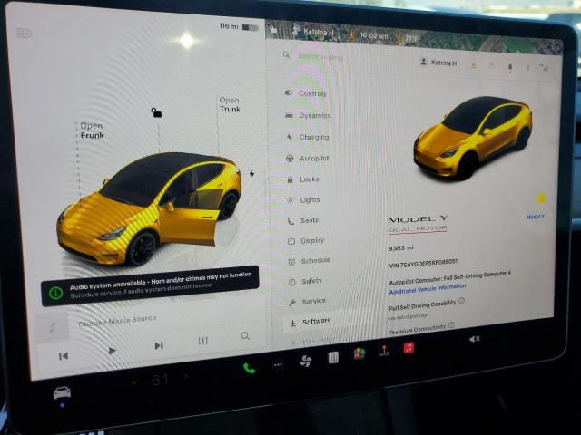 Photo 9 from auction – 2024 TESLA MODEL Y with VIN 7SAYGDEF5RF085051
