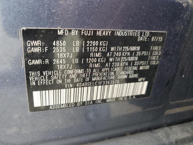 Photo 14 from auction – 2015 SUBARU OUTBACK 3. with VIN 4S4BSELC1F3363576
