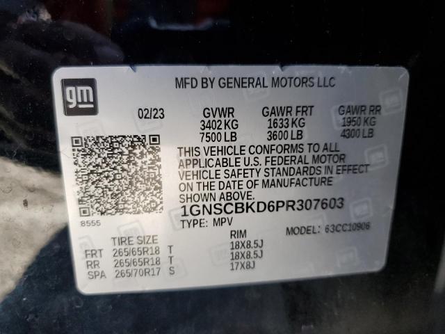 Photo 14 from auction – 2023 CHEVROLET SUBURBAN C with VIN 1GNSCBKD6PR307603