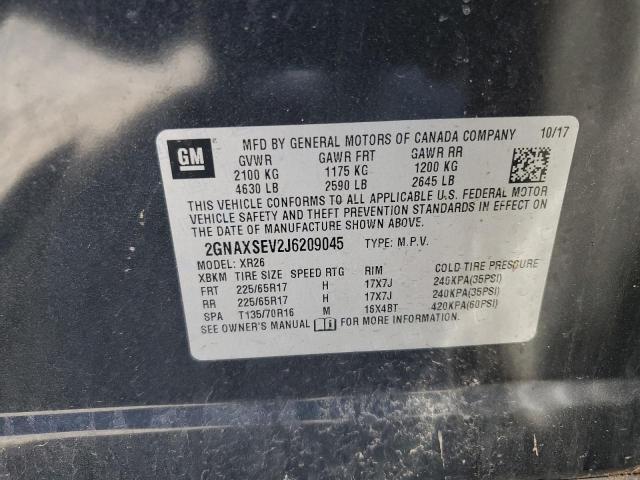 Photo 14 from auction – 2018 CHEVROLET EQUINOX LT with VIN 2GNAXSEV2J6209045