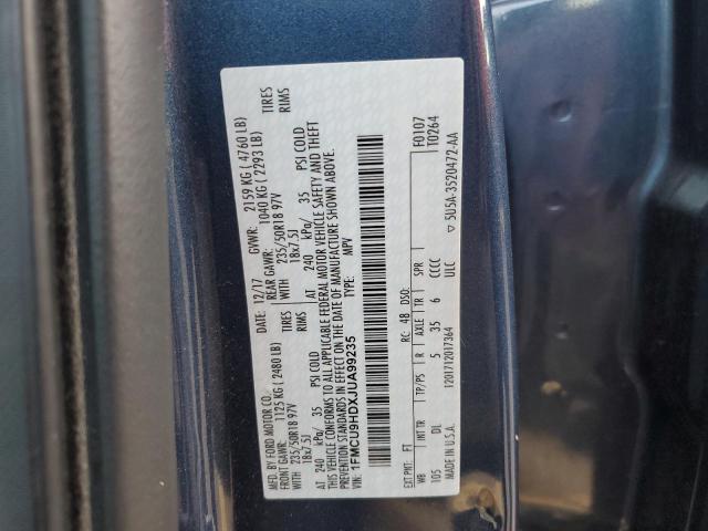 Photo 14 from auction – 2018 FORD ESCAPE SEL with VIN 1FMCU9HDXJUA99235