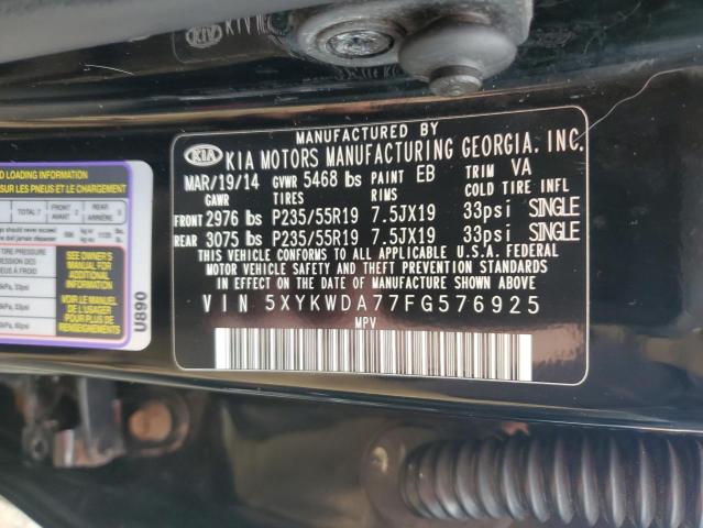 Photo 14 from auction – 2015 KIA SORENTO with VIN 5XYKWDA77FG576925