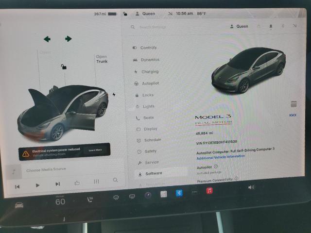 Photo 9 from auction – 2019 TESLA MODEL 3 with VIN 5YJ3E1EB0KF413538