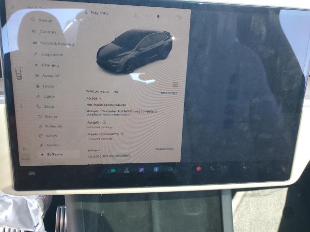 Photo 9 from auction – 2022 TESLA MODEL X with VIN 7SAXCAE59NF345748