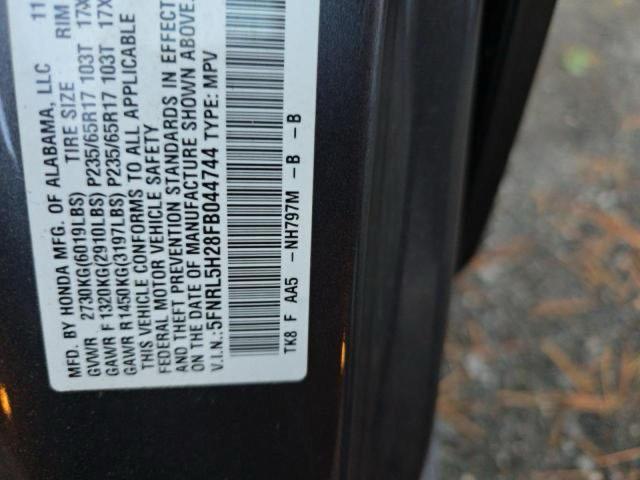 Photo 10 from auction – 2015 HONDA ODYSSEY LX with VIN 5FNRL5H28FB044744