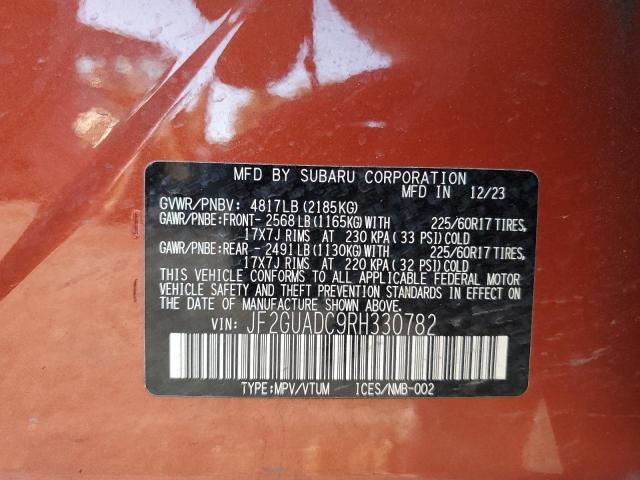 Photo 14 from auction – 2024 SUBARU CROSSTREK with VIN JF2GUADC9RH330782