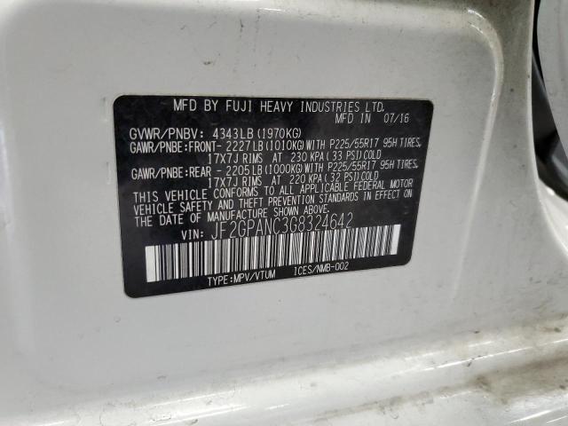 Photo 14 from auction – 2016 SUBARU CROSSTREK with VIN JF2GPANC3G8324642