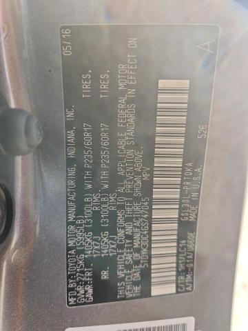Photo 14 from auction – 2016 TOYOTA SIENNA XLE with VIN 5TDYK3DC4GS747045