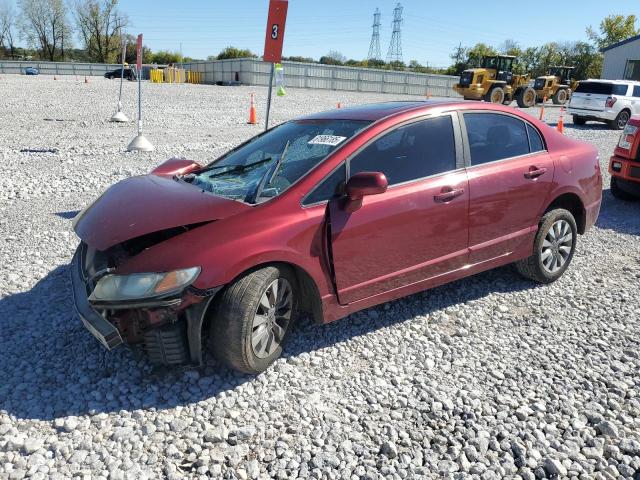 HONDA CIVIC EX 2009 with VIN 19XFA168X9E010596 - Photo from auction