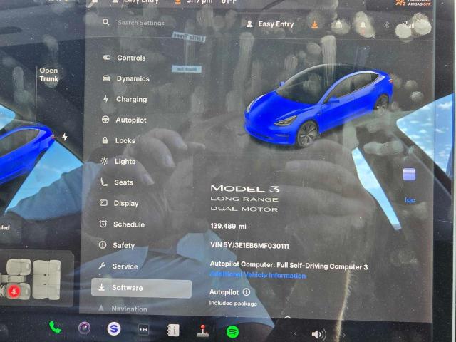 Photo 8 from auction – 2021 TESLA MODEL 3 with VIN 5YJ3E1EB6MF030111
