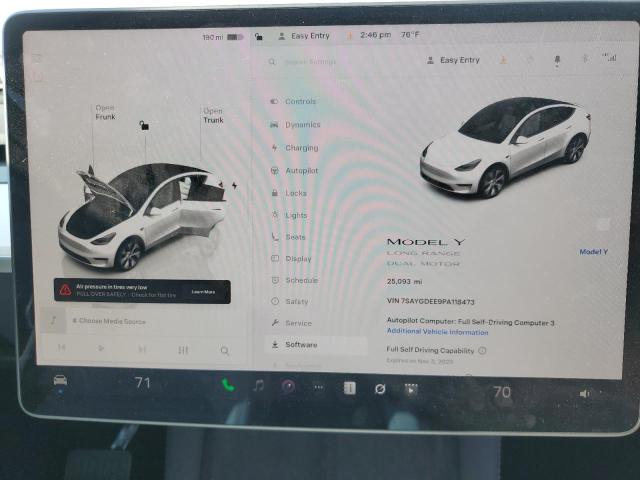 Photo 9 from auction – 2023 TESLA MODEL Y with VIN 7SAYGDEE9PA118473