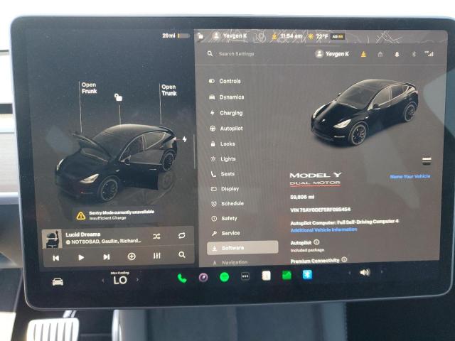 Photo 9 from auction – 2024 TESLA MODEL Y with VIN 7SAYGDEF5RF085454