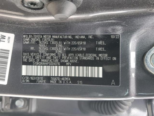 Foto 14 de la subasta – 2023 TOYOTA HIGHLANDER con VIN 5TDKDRAH4PS004016