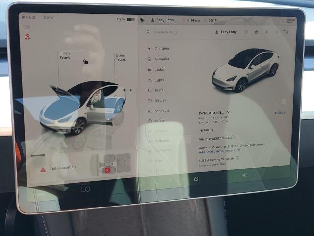 Photo 9 from auction – 2022 TESLA MODEL Y with VIN 7SAYGDEE0NF542902