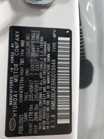 Photo 14 from auction – 2022 HYUNDAI TUCSON SEL with VIN KM8JBCAE6NU018444