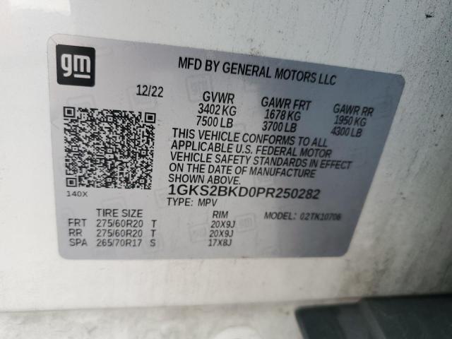 Photo 14 from auction – 2023 GMC YUKON SLT with VIN 1GKS2BKD0PR250282