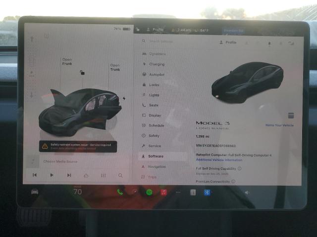 Photo 9 from auction – 2025 TESLA MODEL 3 with VIN 5YJ3E1EA0SF066963