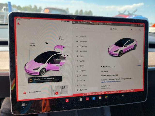 Photo 9 from auction – 2022 TESLA MODEL 3 with VIN 5YJ3E1EA6NF328750