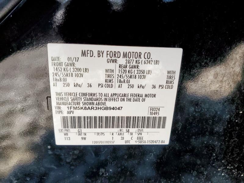 Photo 14 from auction – 2017 FORD EXPLORER P with VIN 1FM5K8AR3HGB94047