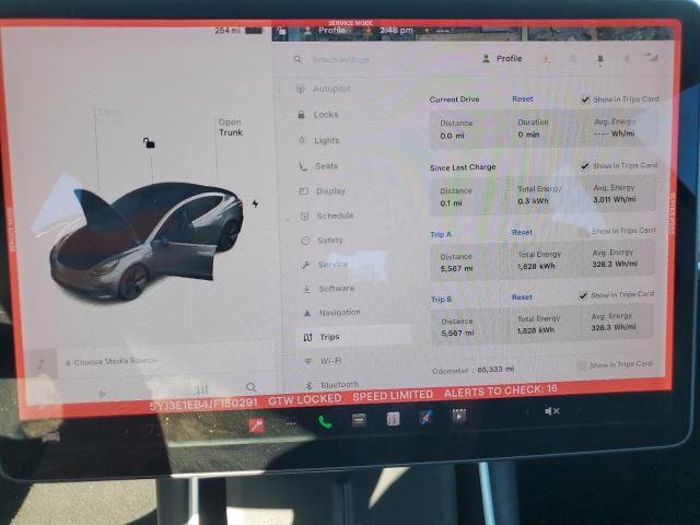 Photo 9 from auction – 2018 TESLA MODEL 3 with VIN 5YJ3E1EB4JF150291